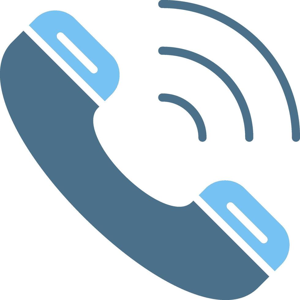 Phone Call Glyph Two Color Icon Design vector