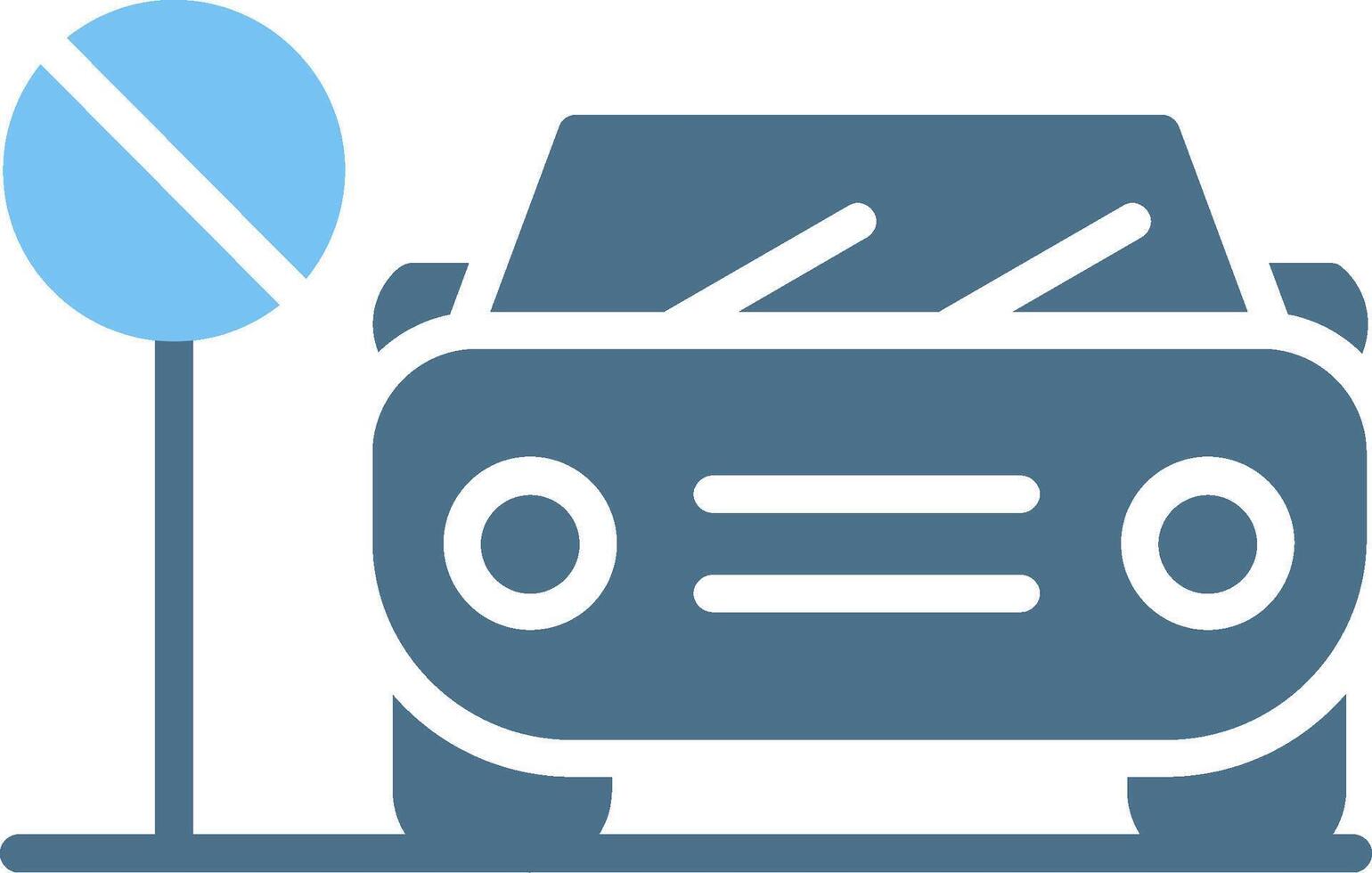 No Entry Glyph Two Color Icon Design vector