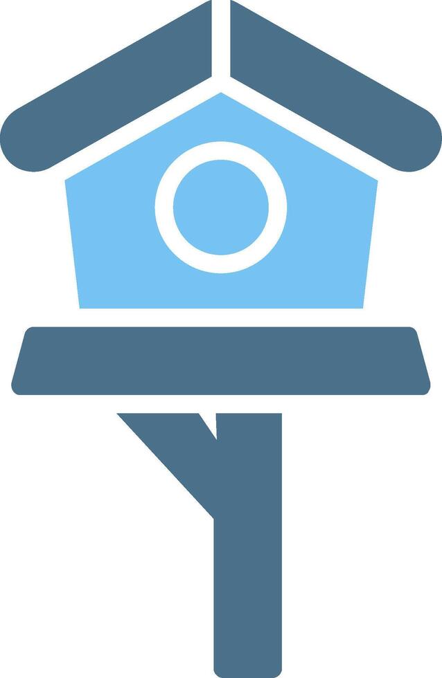 Bird House Glyph Two Color Icon Design vector