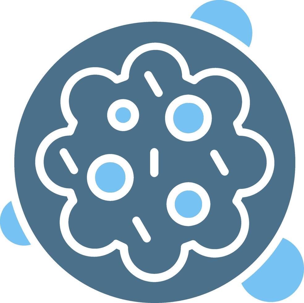 Cancer Cell Glyph Two Color Icon Design vector
