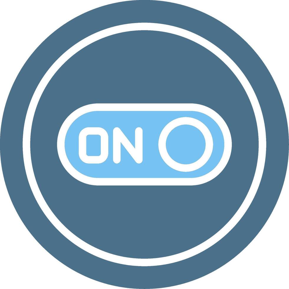 On Glyph Two Color Icon Design vector