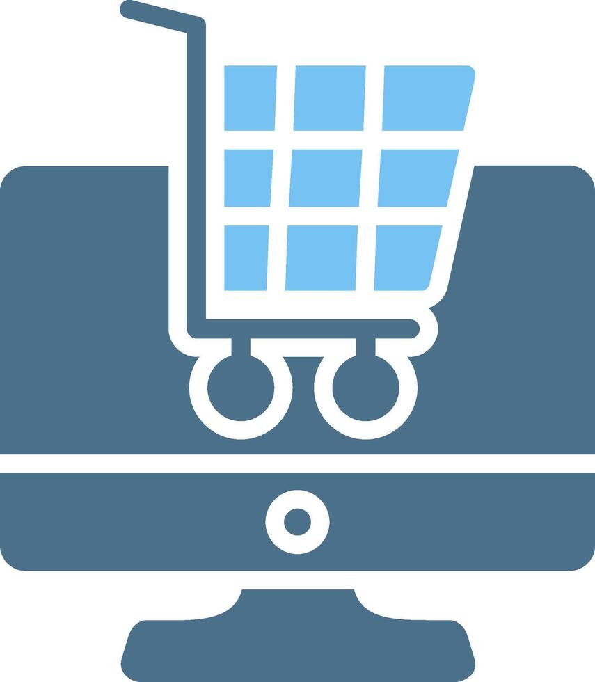 OnGlyph Two Color Shopping Glyph Two Color Icon Design vector