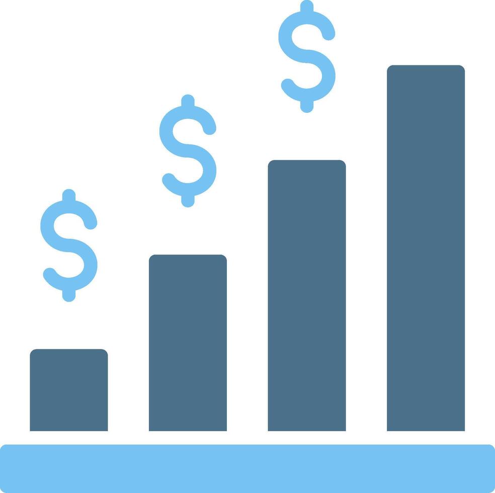 Revenue Glyph Two Color Icon Design vector