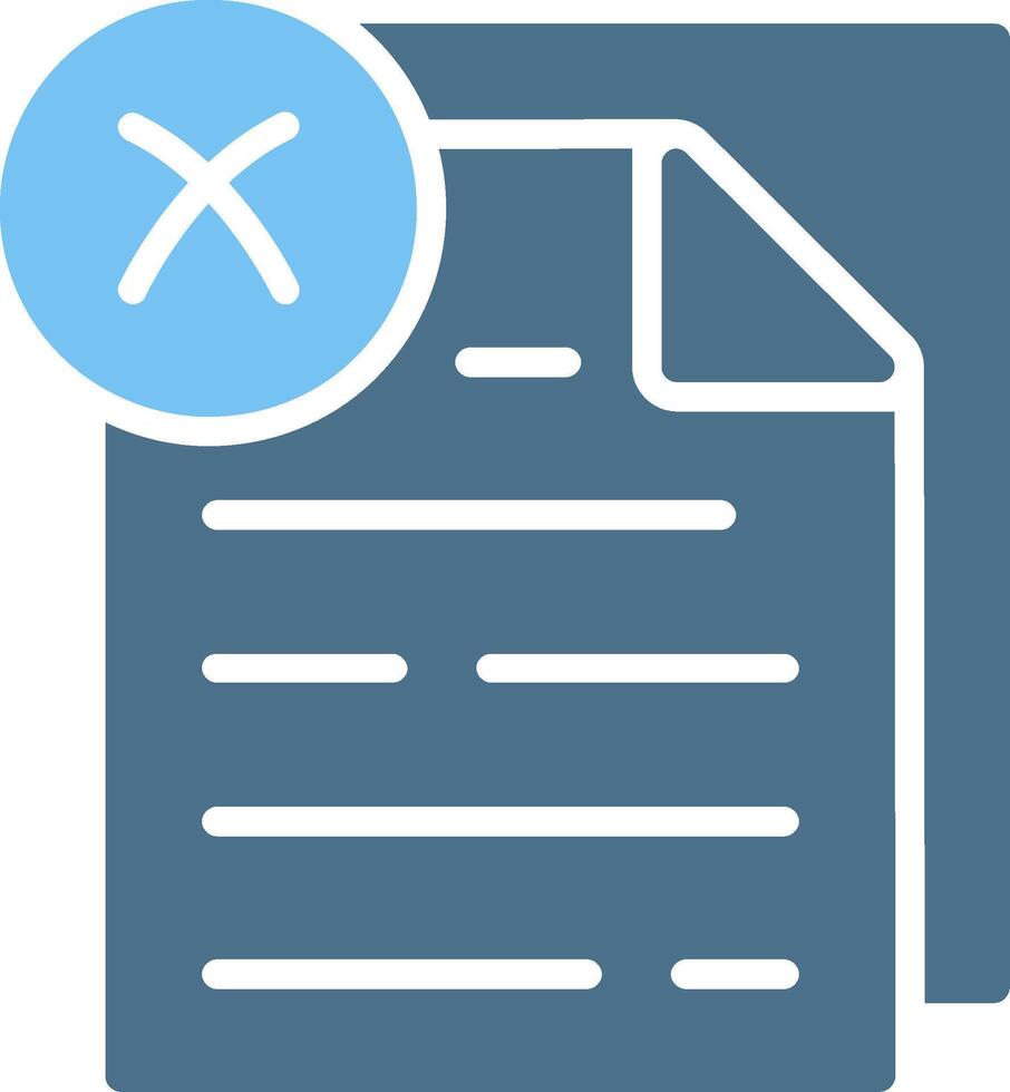 Rejected Glyph Two Color Icon Design vector
