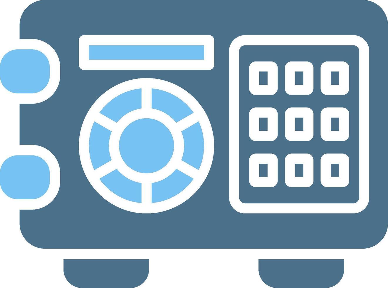 Safe Box Glyph Two Color Icon Design vector