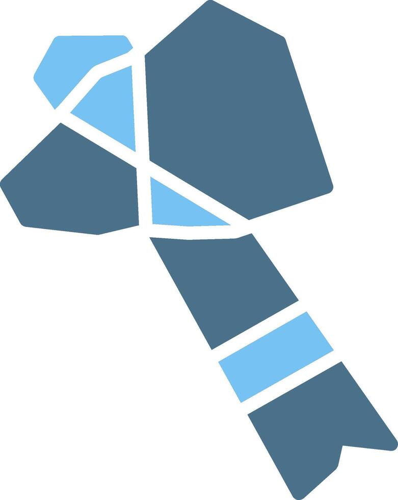 Stone Axe Glyph Two Color Icon Design vector