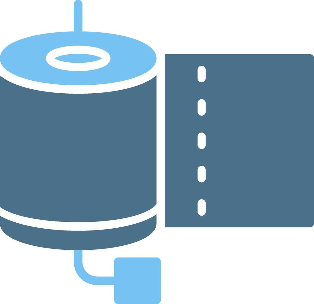 Toilet Paper Glyph Two Color Icon Design vector