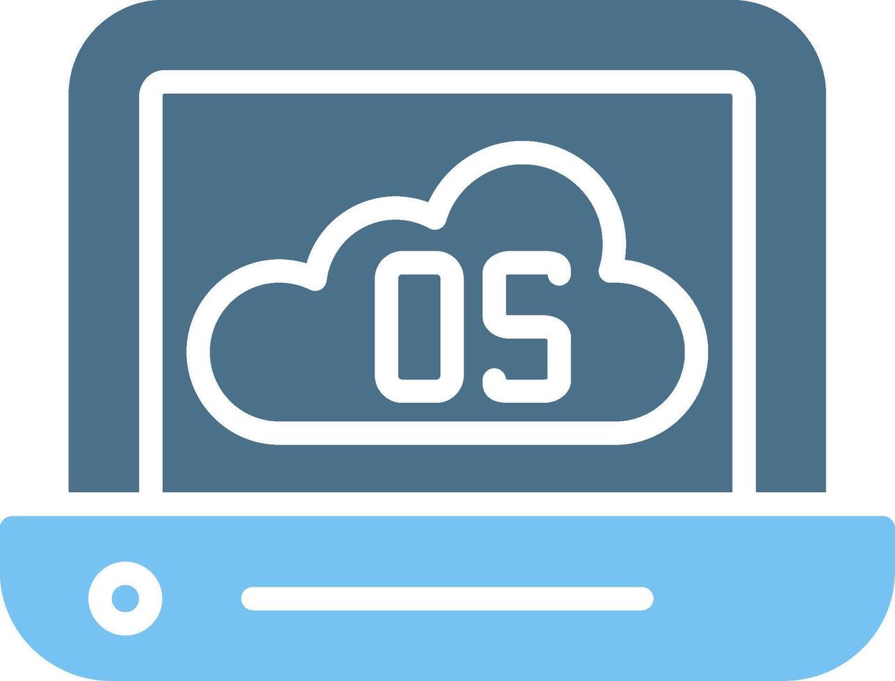 Operating System Glyph Two Color Icon Design vector