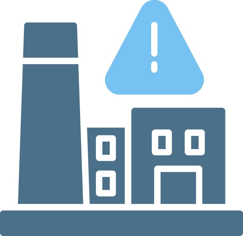 Factory Glyph Two Color Icon Design vector