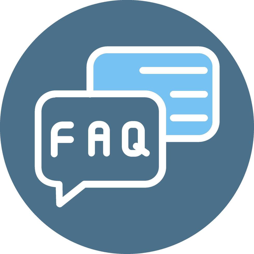 Faq Glyph Two Color Icon Design vector