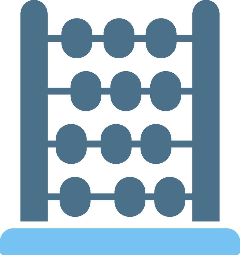 Abacus Glyph Two Color Icon Design vector