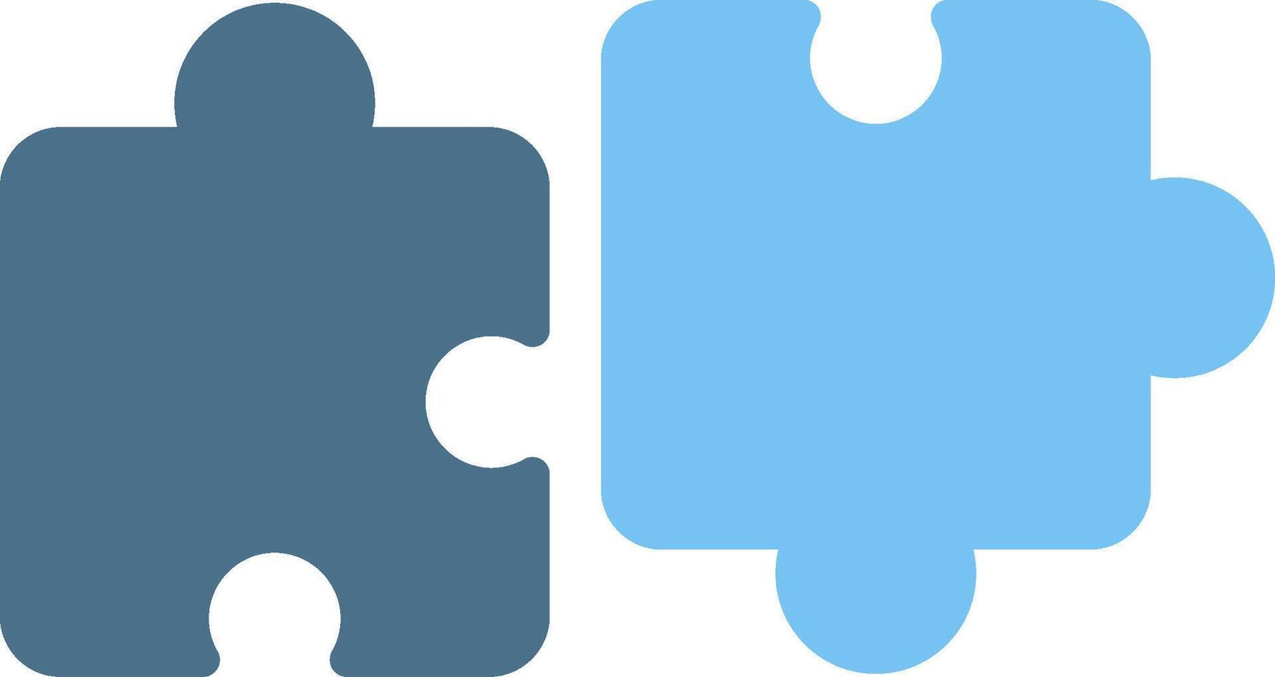 Puzzle Glyph Two Color Icon Design vector