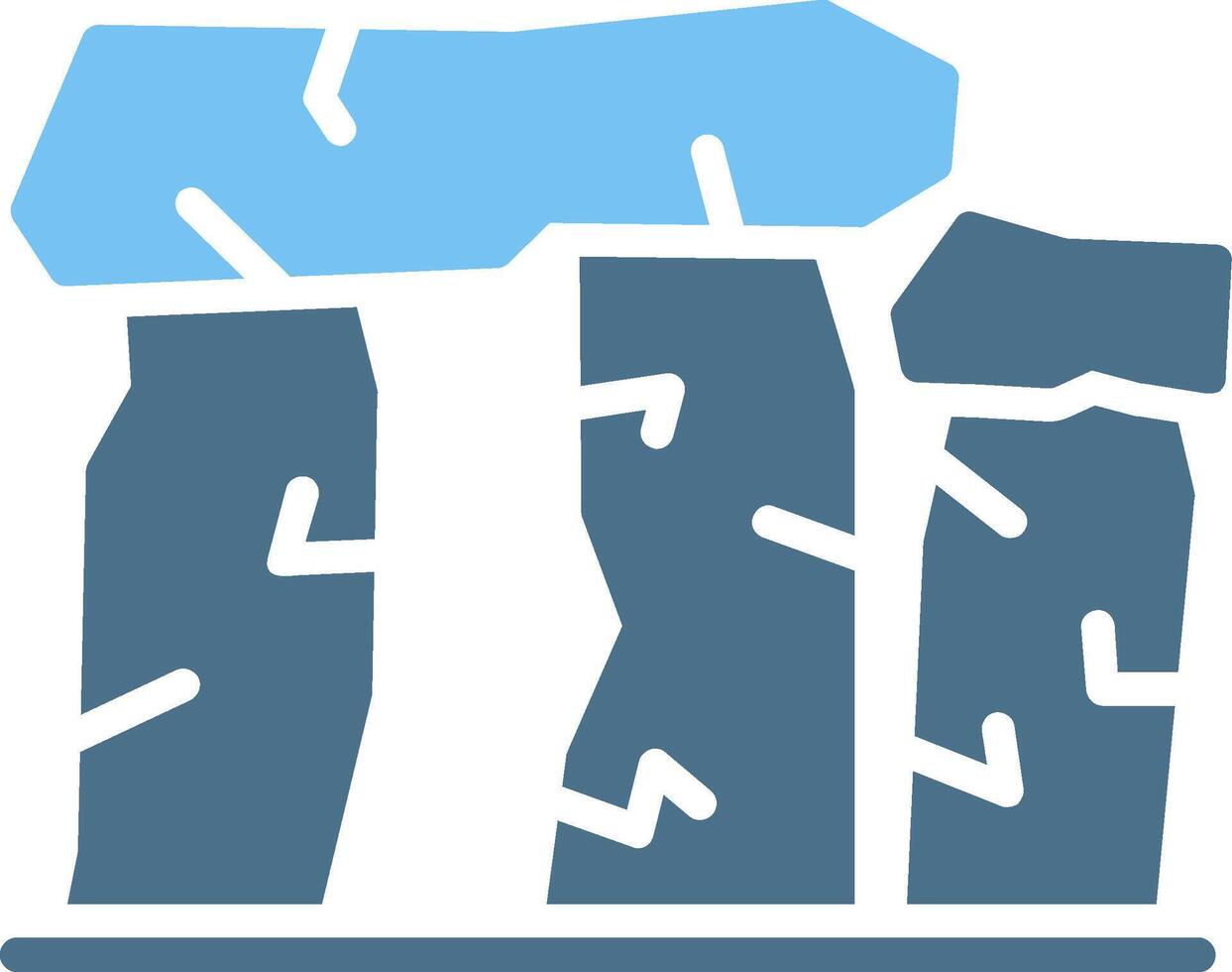 Stonehenge Glyph Two Color Icon Design vector