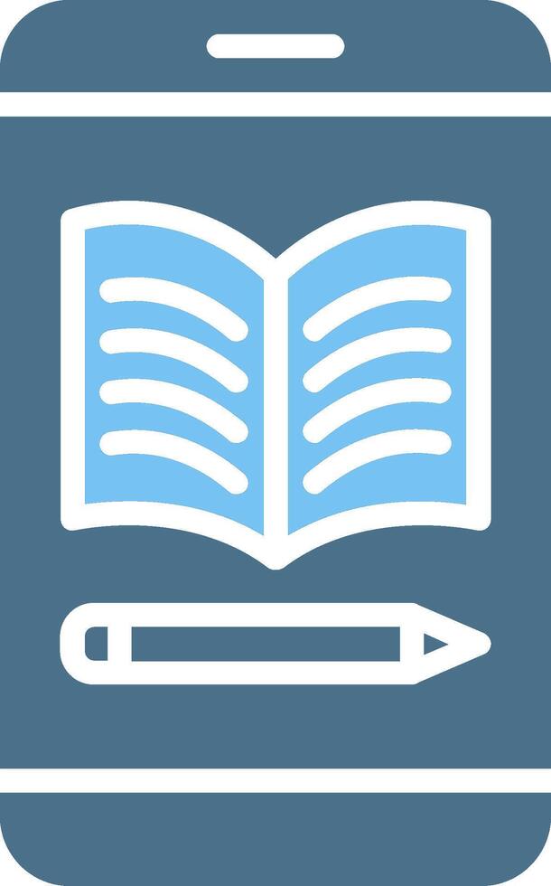 Book Glyph Two Color Icon Design vector