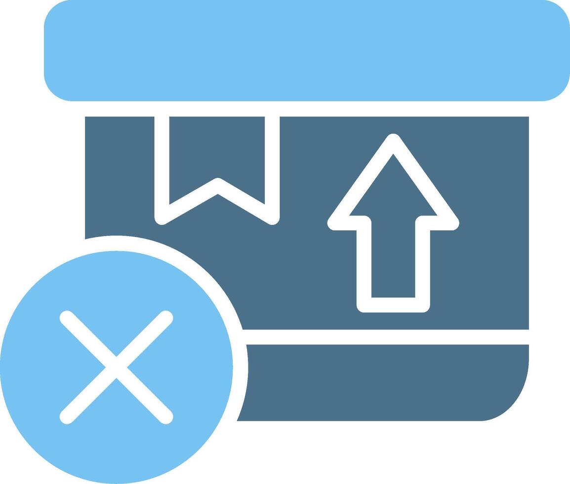 Cancel Glyph Two Color Icon Design vector