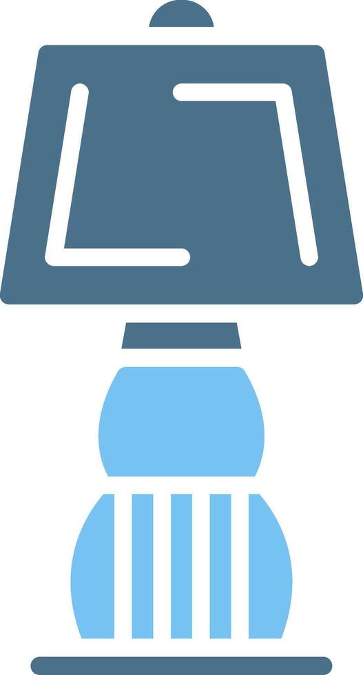 Lamp Glyph Two Color Icon Design vector