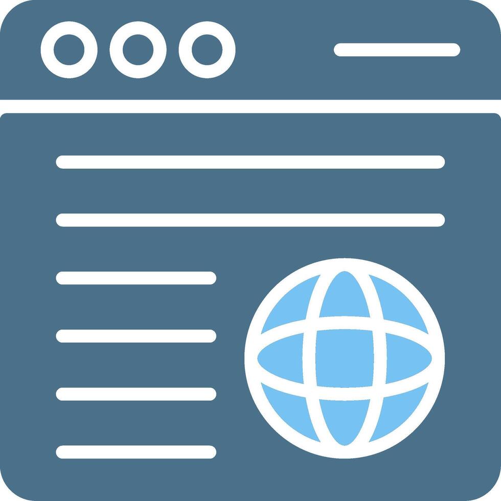 Website Glyph Two Color Icon Design vector