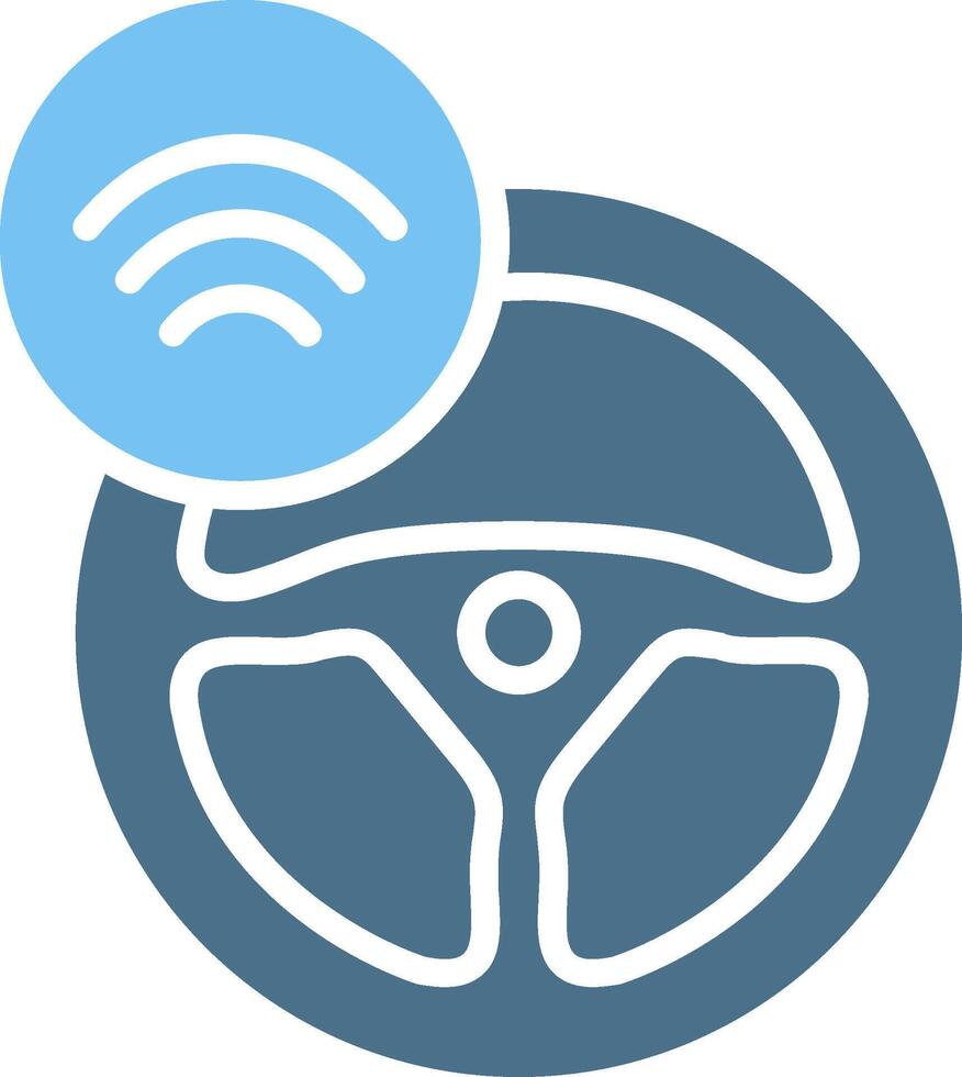 Autopilot Glyph Two Color Icon Design vector
