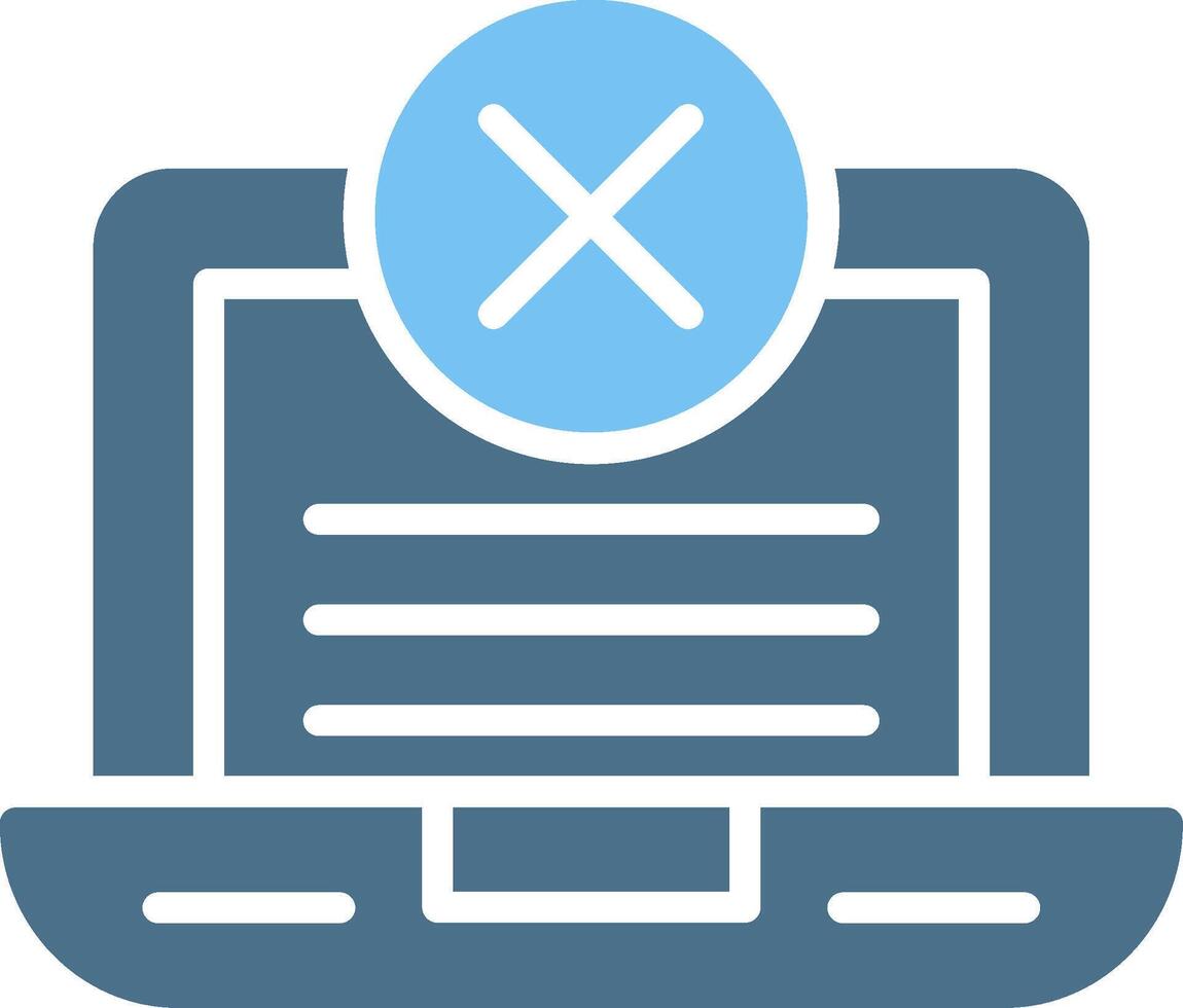 Access Denied Glyph Two Color Icon Design vector