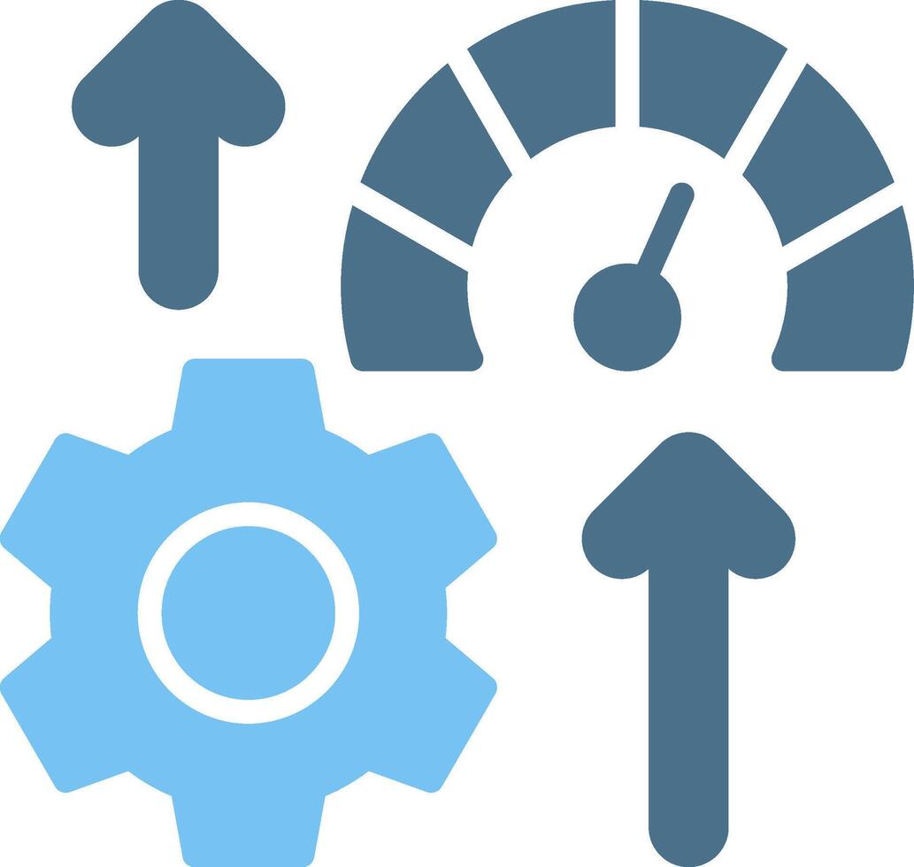 Optimization Glyph Two Color Icon Design vector
