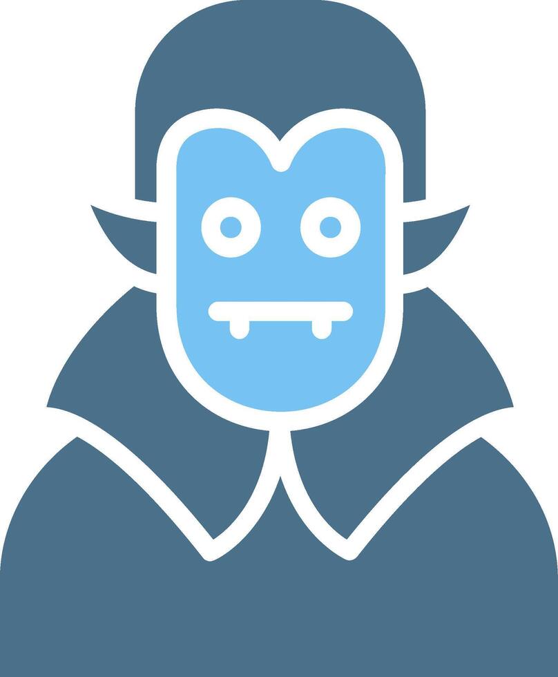 Dracula Glyph Two Color Icon Design vector