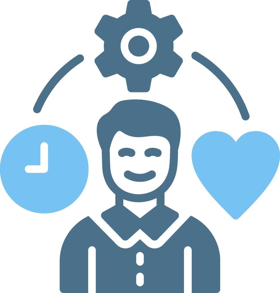 Organized life Glyph Two Color Icon Design vector