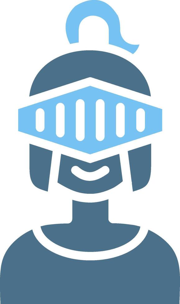 Knight Glyph Two Color Icon Design vector
