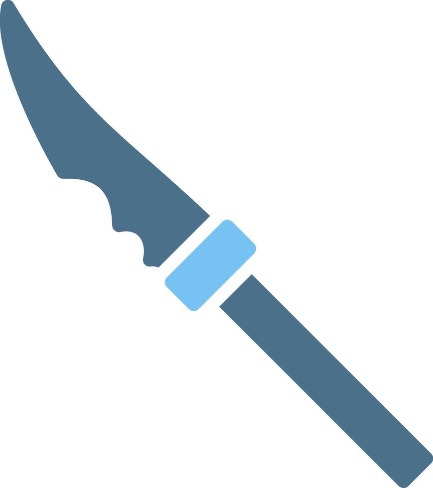 Naginata Glyph Two Color Icon Design vector
