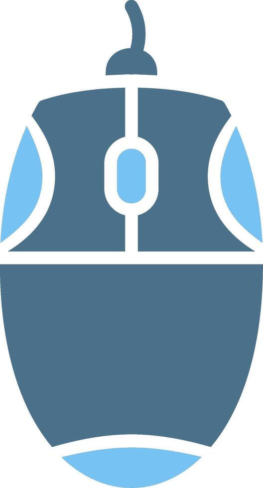 Mouse Glyph Two Color Icon Design vector