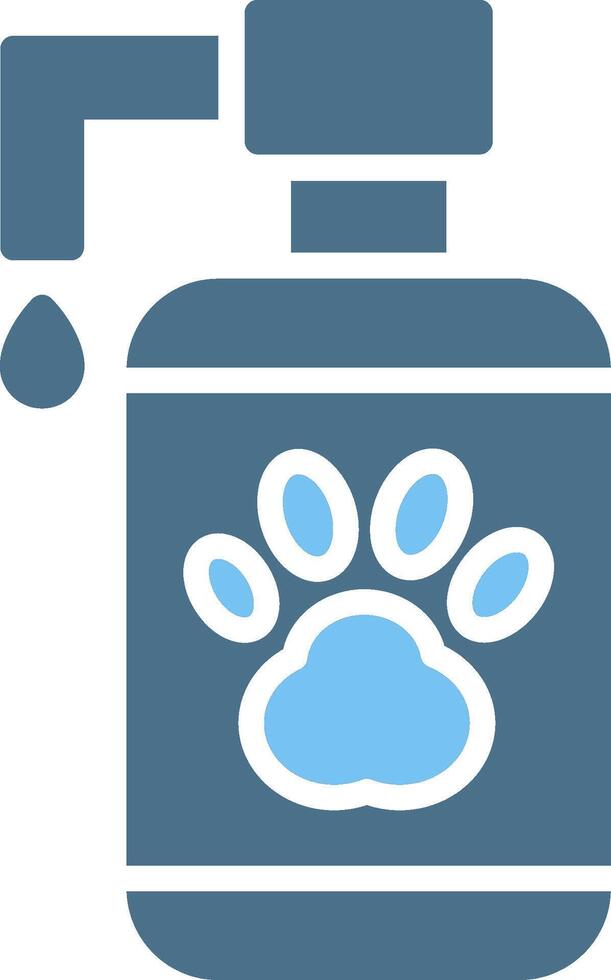 Pet Shampoo Glyph Two Color Icon Design vector