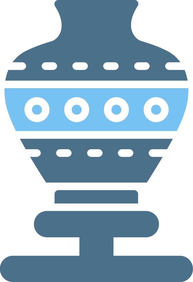 Pottery Glyph Two Color Icon Design vector