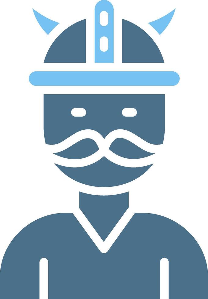 Viking Glyph Two Color Icon Design vector