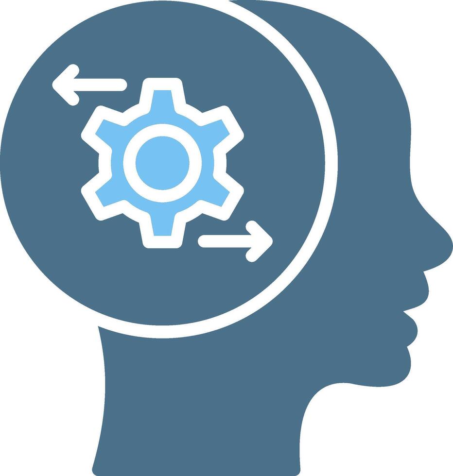 Behavior Glyph Two Color Icon Design vector