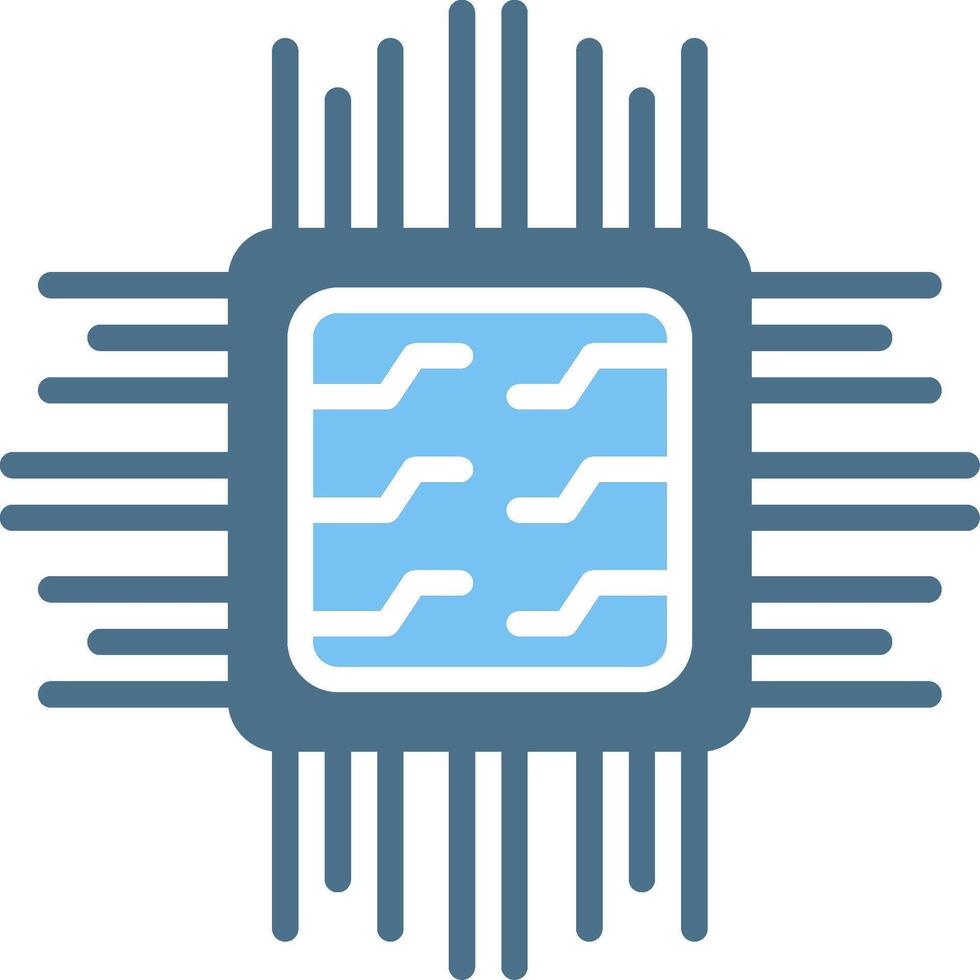 Chip Glyph Two Color Icon Design vector