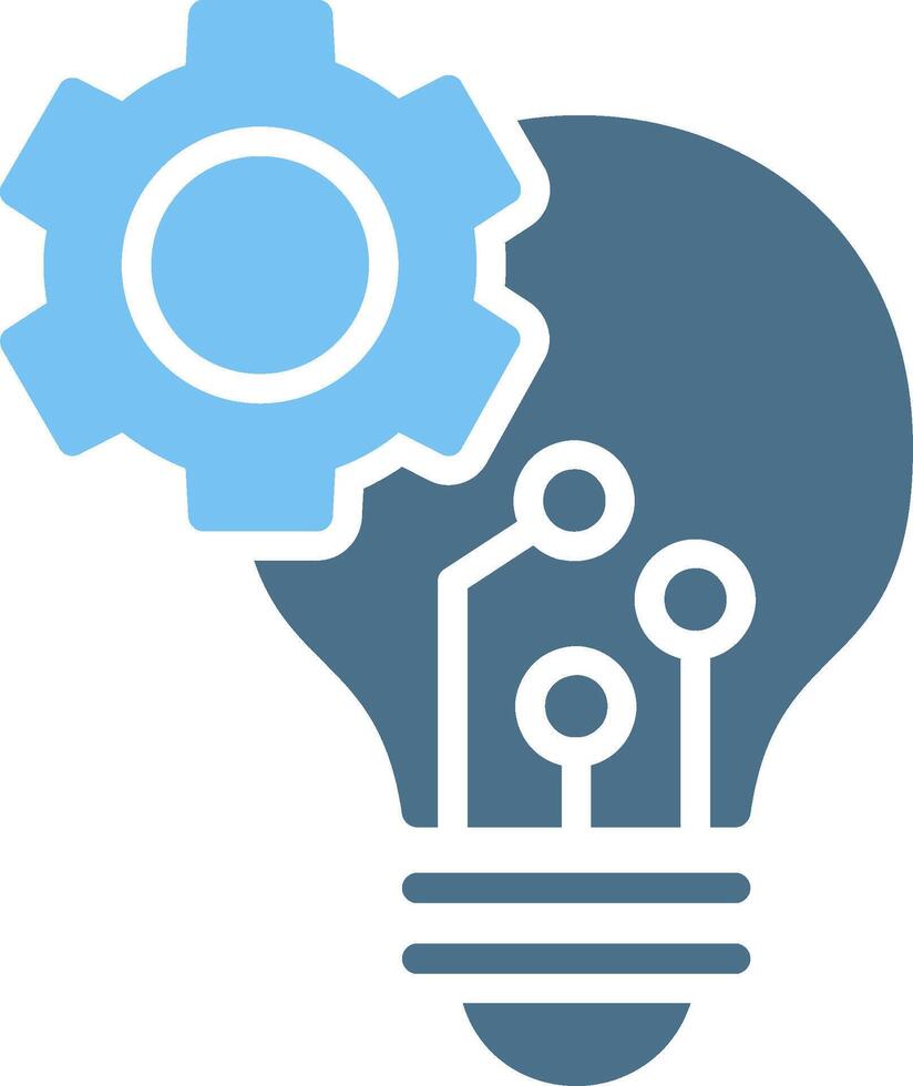 Innovation Glyph Two Color Icon Design vector