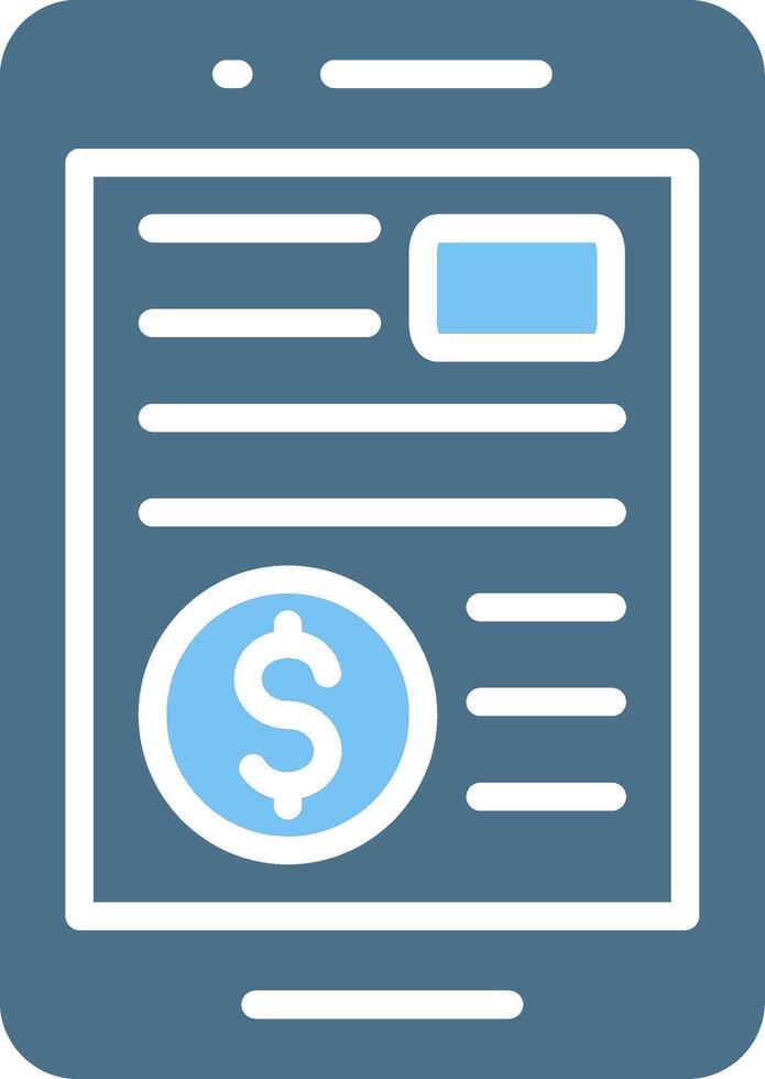 Monetization App Glyph Two Color Icon Design vector