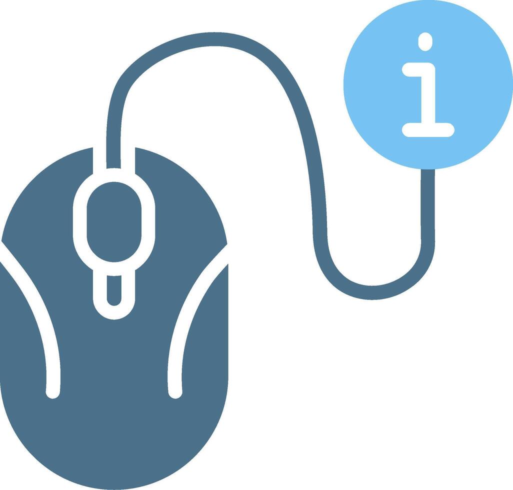 Mouse Glyph Two Color Icon Design vector