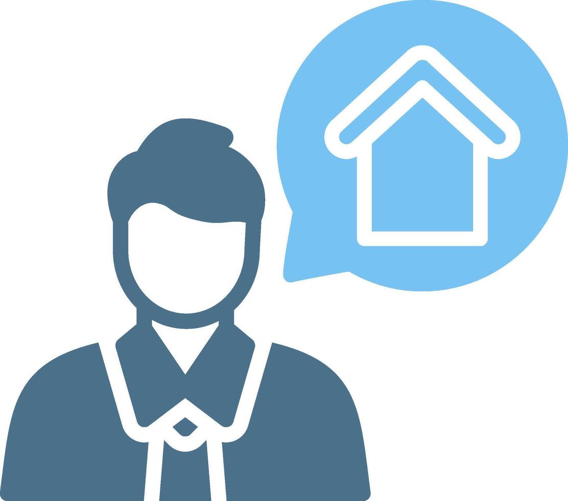 Property Agent Glyph Two Color Icon Design vector