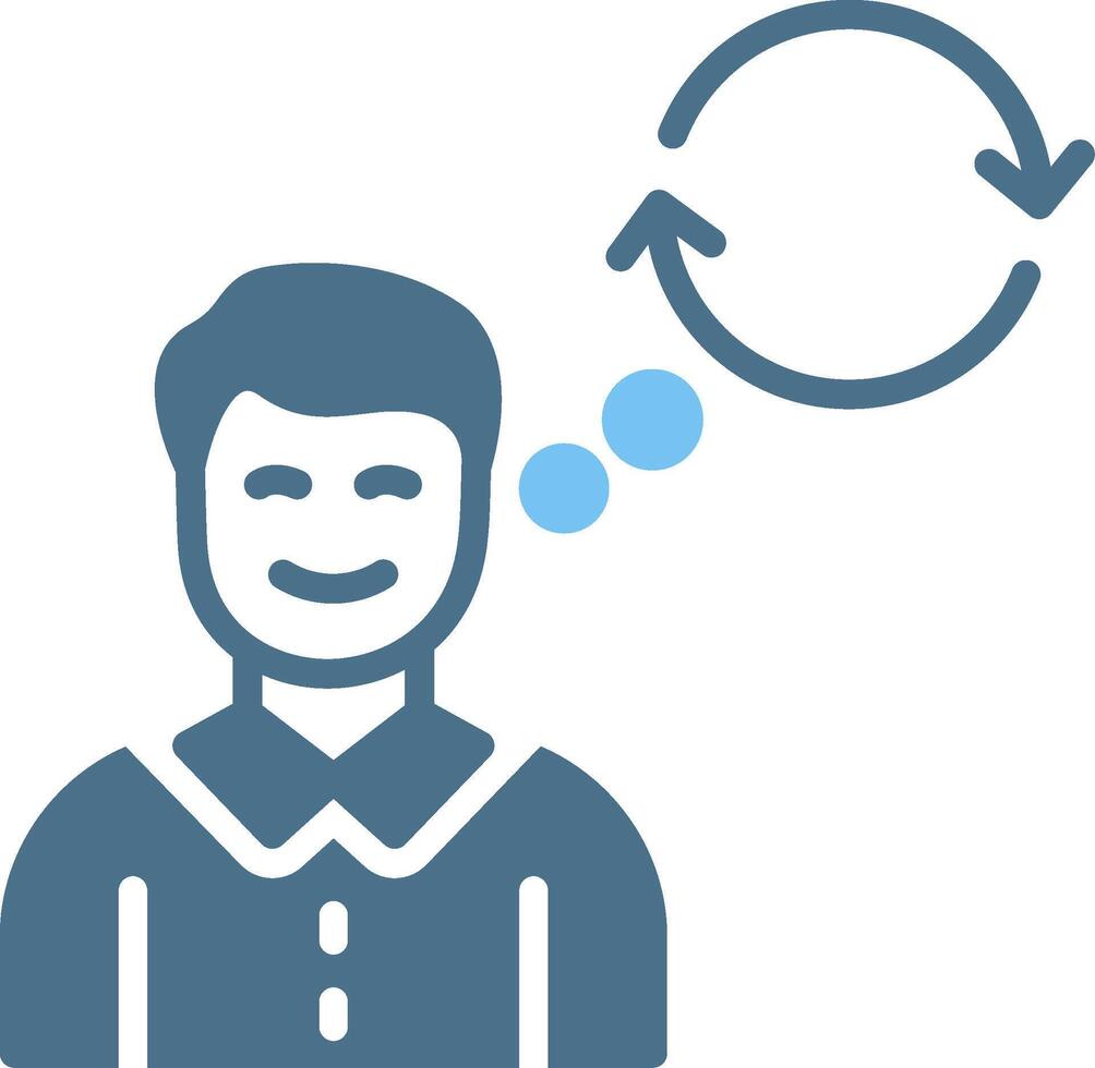 Planing Glyph Two Color Icon Design vector