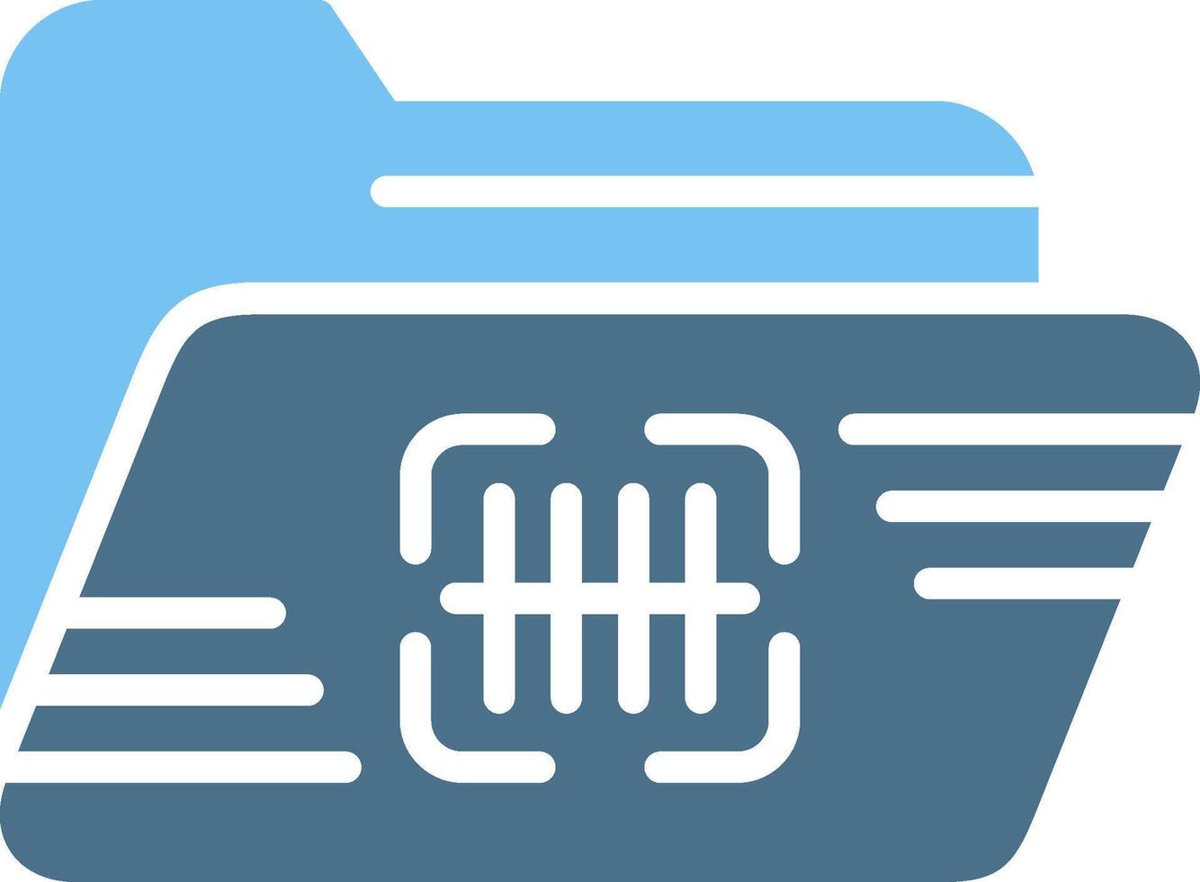 Scan Glyph Two Color Icon Design vector