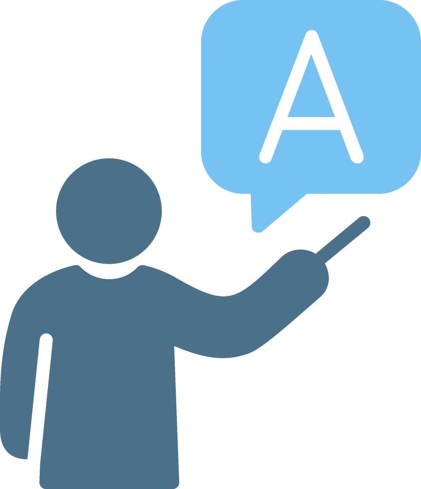 Teacher Glyph Two Color Icon Design vector