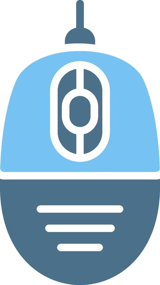 Computer Mouse Glyph Two Color Icon Design vector