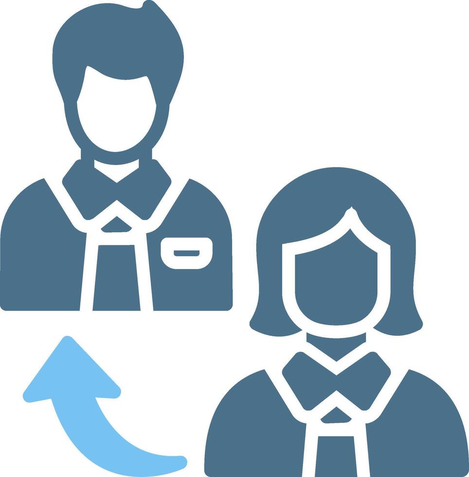 Change Management Glyph Two Color Icon Design vector