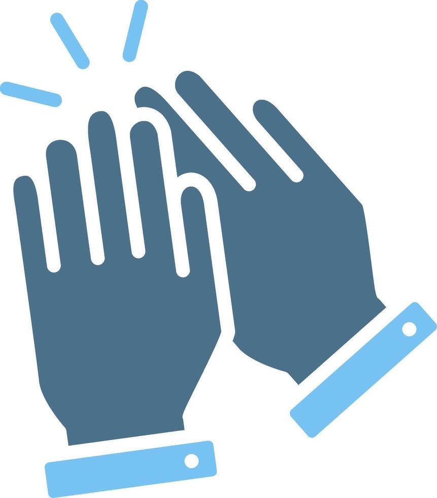Clap Glyph Two Color Icon Design vector