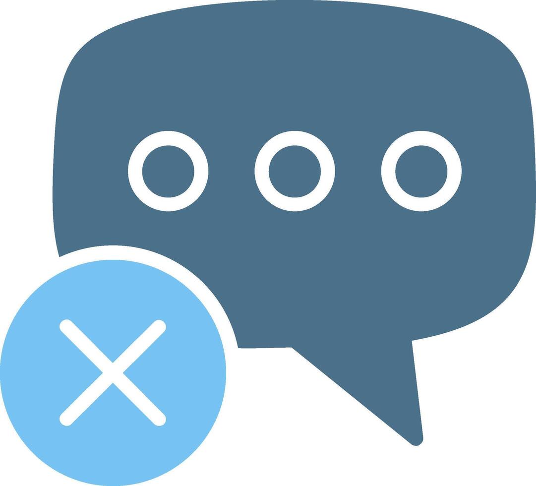 Delete Glyph Two Color Icon Design vector