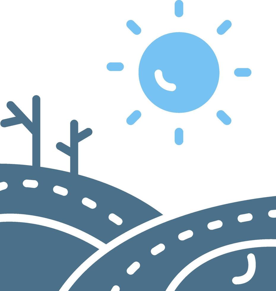 Field Glyph Two Color Icon Design vector