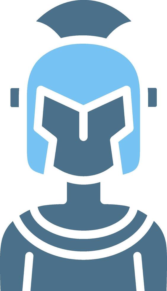 Gladiator Glyph Two Color Icon Design vector