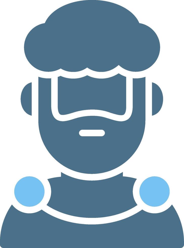 Hercules Glyph Two Color Icon Design vector