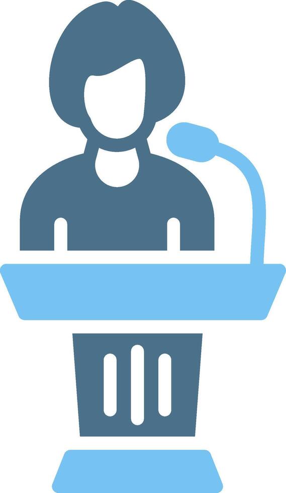 Lectern Glyph Two Color Icon Design vector
