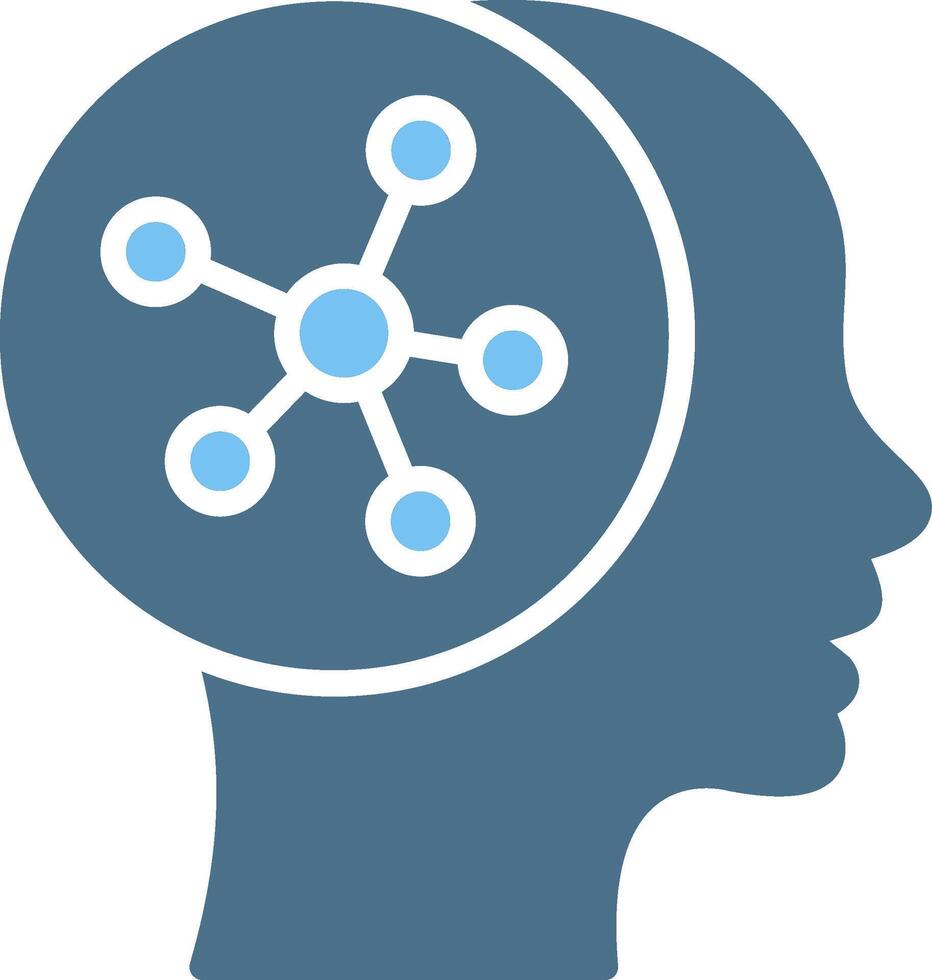 Psychology Glyph Two Color Icon Design vector